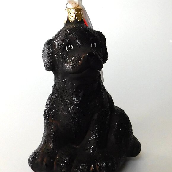 Dog Bone Theme Glass Ornament Lot- Ornaments to Remember Metallic Labrador - Picture 9 of 10